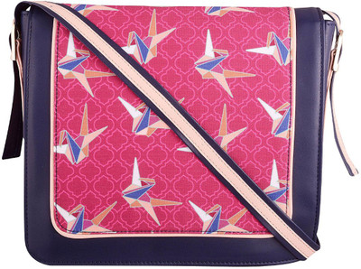 

FIZZA Women's Humming birds Canvas Printed Cross Sling, Navy Blue Sling Bag(Multicolor, 9 inch)