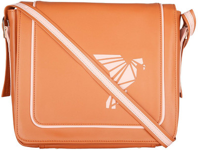 

FIZZA Women's Oragami Cutout Cross Sling, Tan Brown Sling Bag(Multicolor, 9 inch)