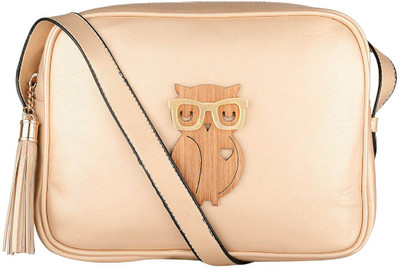 

FIZZA Woody Owl Gold PS Sling Bag(Gold, 9 inch)