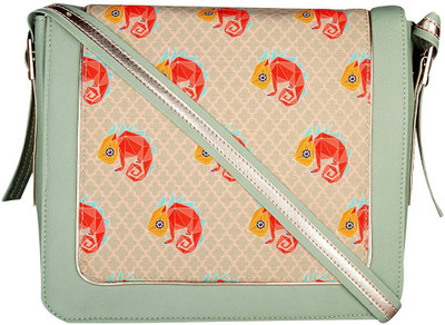 

FIZZA Women's Chamelion Canvas Printed Cross Sling, Blue Sling Bag(Multicolor, 9 inch)