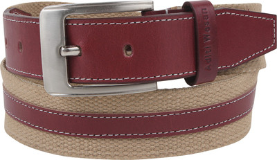 

Aditi Wasan Men Casual Beige, Maroon Genuine Leather Belt, Burgundy;maroon
