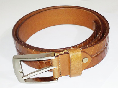 

Hommes & Femmes Men Party Brown Genuine Leather Belt