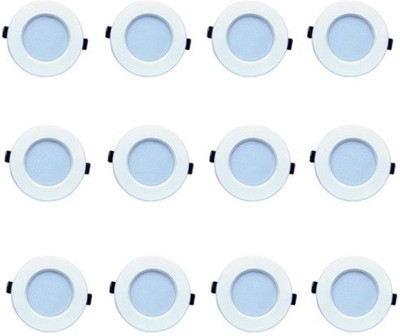 

Bene Bene Luster Virgin Plastic Round Ceiling Light (Red, 6w Pack of 12 Pcs) Recessed Ceiling Lamp