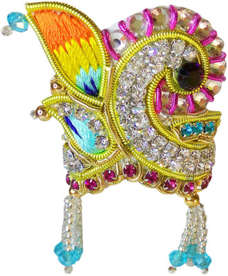 

Real Seed Heavy Zardoshi Work Krishna Mukut - Lord Krishna, Ladu Gopal Ji, Bal Krishna, Shri Ram Sita Mukut - Decorative Crown (3.6 x 3.6 CM) Deity Ornament(Zardoshi Mukut)