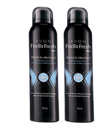 

Avon Anew Avon Feeling Fresh Mineral Protect Anti-Perspirant Deodorant (set of 2) Deodorant Spray - For Men & Women(300 ml, Pack of 2)