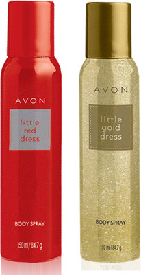 

Avon Anew Little Red & Gold Dress Body Spray (combo) Deodorant Spray - For Men & Women(300 ml, Pack of 2)