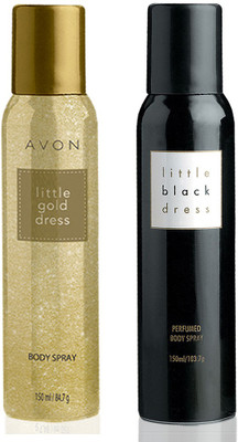 

Avon Anew Little Black & Gold Dress Body Spray (combo) Deodorant Spray - For Men & Women(300 ml, Pack of 2)
