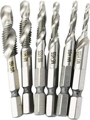 

Futaba Combination Tap Bits M3-M10 Hss Silver Drill Bit Guage