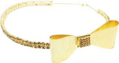 

AccessHer Rhinestone Studded Golden Metal Head band Crown for Girls and Women Hair Band (Gold) Hair Band(Gold)