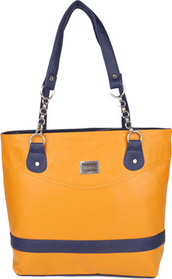 

Nishika Collection Hand-held Bag(Tan, Blue), Blue;tan