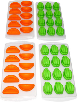 

SNYTER Multicolor Silicone, Plastic Ice Cube Tray Set(Pack of 4)