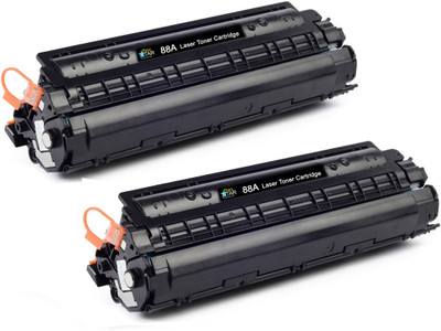 PrintStar Cartridge 88A/ CB388A Pack Of 2 Black Toner Cartridge Compatible For P1007 P1008 P1106 P1108 M1136 M1213nf M1216nfh M1218nfs Black Ink Toner