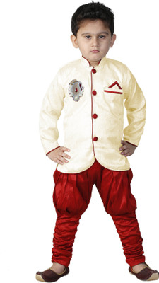 

FTC Bazar Boys Kurta and Pyjama Set(Red Pack of 1, Multicolor1