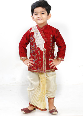 

FTC Bazar Boys Dhoti & Kurta Set(Red Pack of 1