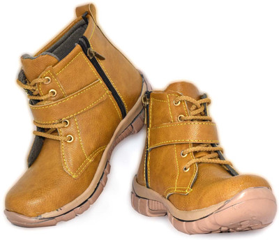 

Hiker Boys Lace Casual Boots(Beige, Teak