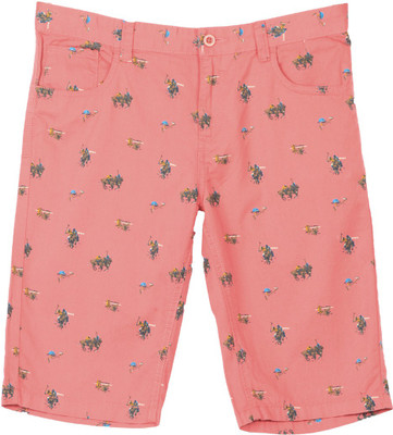 

US Polo Kids Short For Boys Casual Solid Cotton, Me red