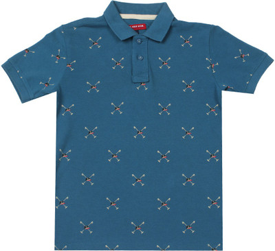 

US Polo Kids Boys Solid Cotton T Shirt(Blue, Pack of 1, Turquoise