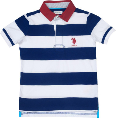 

US Polo Kids Boys Solid Cotton T Shirt(Blue, Pack of 1, Turquoise