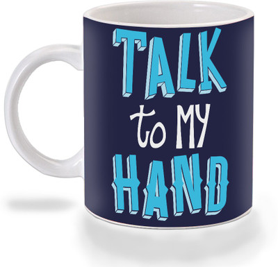 

Mooch Wale Talk To My Head Ceramic Mug(325 ml), Multicolor