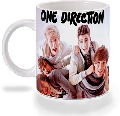 Mooch Wale One Direction Jumping Ceramic Coffee Mug(325 ml)