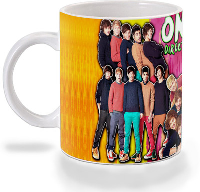 

Mooch Wale One Direction Blue And Orange Ceramic Mug(325 ml), Multicolor
