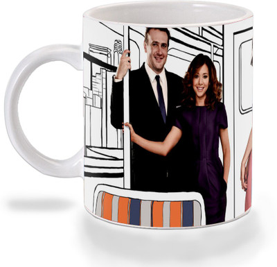 

Mooch Wale How I Met Your Mother Train Art Characters Ceramic Mug(325 ml), Multicolor