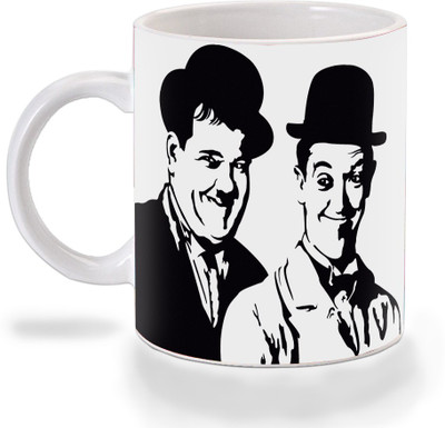 

Mooch Wale Laurel And Hardy Vector Ceramic Mug(325 ml), Multicolor