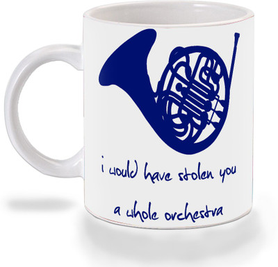 

Mooch Wale How I Met Your Mother Blue French Horn Ceramic Mug(325 ml), Multicolor