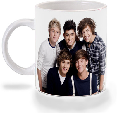 

Mooch Wale One Direction White And Blue Ceramic Mug(325 ml), Multicolor