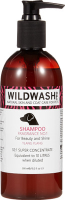 

WILDWASH Dog Dog Shampoo for Beauty and Shine Allergy Relief, Anti-dandruff, Anti-fungal, Anti-itching, Anti-microbial, Anti-parasitic, Conditioning, Flea and Tick, Hypoallergenic, Whitening and Color Enhancing Ylang Ylang and Magnolia Dog Shampoo(300 ml)