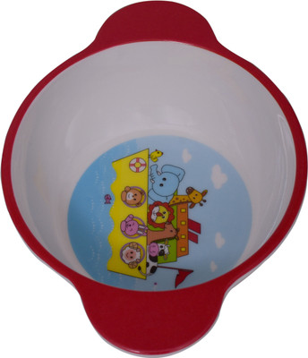 

Purpledip Food Bowls for Kids Children In high Quality Plastic; Multicolour With Cartoon Animals Small Plates