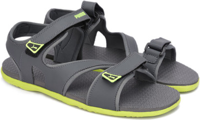 

Puma Men Dark Shadow-Safety Yellow Sports Sandals