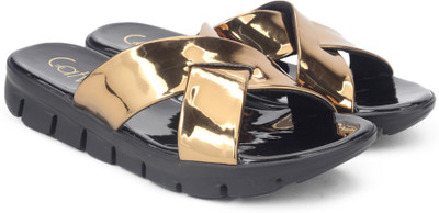 

Catwalk Women Golden Flats