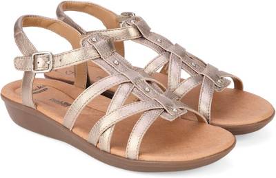 Clarks Women Champagne Lea Flats