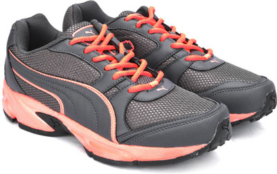 

Puma Strike Fashion II DP Running Shoes For Men(Grey, Periscope-red blast