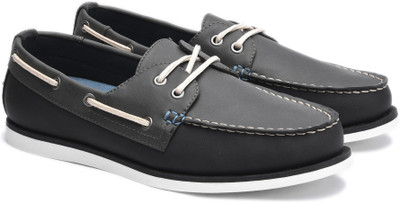 

Call It Spring Boat Shoes For Men(Black, Grey, Black synthetic