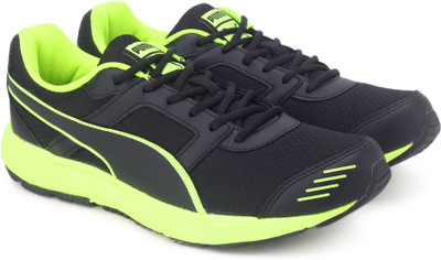 

Puma Harbour Fashion DP Running Shoes For Men(Black, Puma black-safety yellow