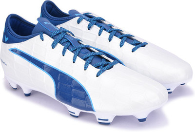

Puma evoTOUCH 3 FG Football Shoes For Men(White, Puma white-true blue-blue danube