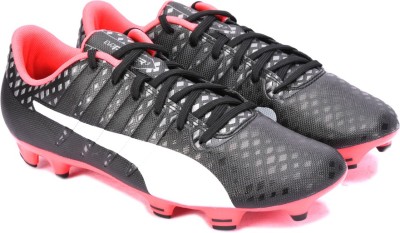 

Puma evoPOWER Vigor 3 FG Football Shoes For Men(Black, Puma black-puma silver-quiet shade-bright plasma