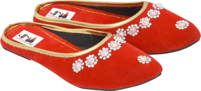 

Decot Paradise Jaipuri embellished Red mojaries Bellies For Women(Red