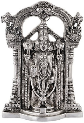 

HOUZZPLUS Handicraft Wall Hanging White Metal God Tirupati Balaji ,Sri Venkateswara idol Decorative Showpiece - 24 cm(Iron, Silver)