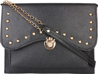 

Ashman Girls Casual Black PU Sling Bag
