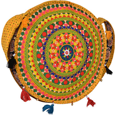 

Zaributi Girls Casual Yellow Cotton Sling Bag