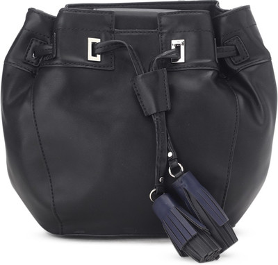 

Nine West Women Casual Black Genuine Leather Sling Bag