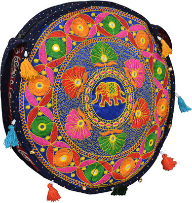 

Zaributi Girls Casual Blue Cotton Sling Bag
