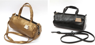 

Zakina Girls Gold, Black PU Sling Bag, Black;gold