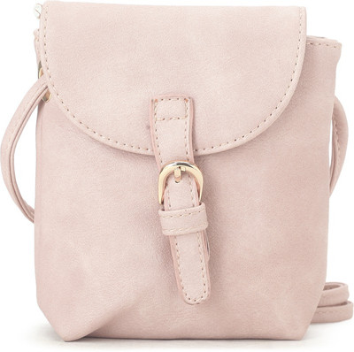 

Addons Women Casual Pink PU Sling Bag