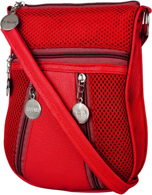

Ashman Girls Casual Red PU Sling Bag