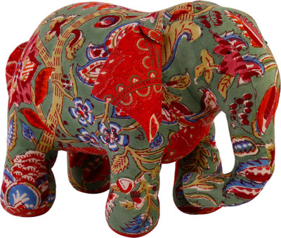 

JaipurSe Cloth/Fabric Elephant Baby Toy/Plush Toy/Stuffed Toy In Hand Block Printed Fabric (Small Size) - 7 inch(Multicolor)