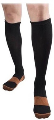 

Lumino Cielo Copper Compression Socks offers ankle support, Calf Support and Relief from Varicose Veins Heel Support Foot Support (L, Black, Copper)
